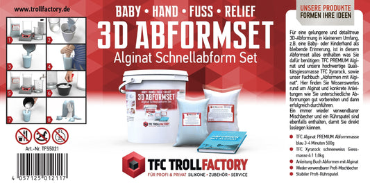 Abformset Alginat 3D Baby Hand Fuß Relief